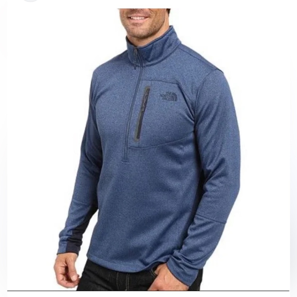 The North Face Lightweight 1/2 zip light canyonlands jacket navy fleece